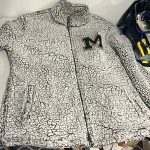 University of Michigan zip fuzzy jacket